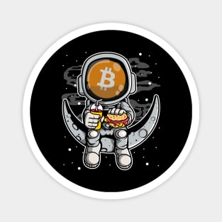 Astronaut Fastfood BitCoin BTC To The Moon Crypto Token Cryptocurrency Wallet Birthday Gift For Men Women Kids Magnet